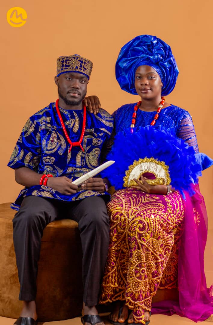 Blue Isi-Agu Male Attire + Black Trouser