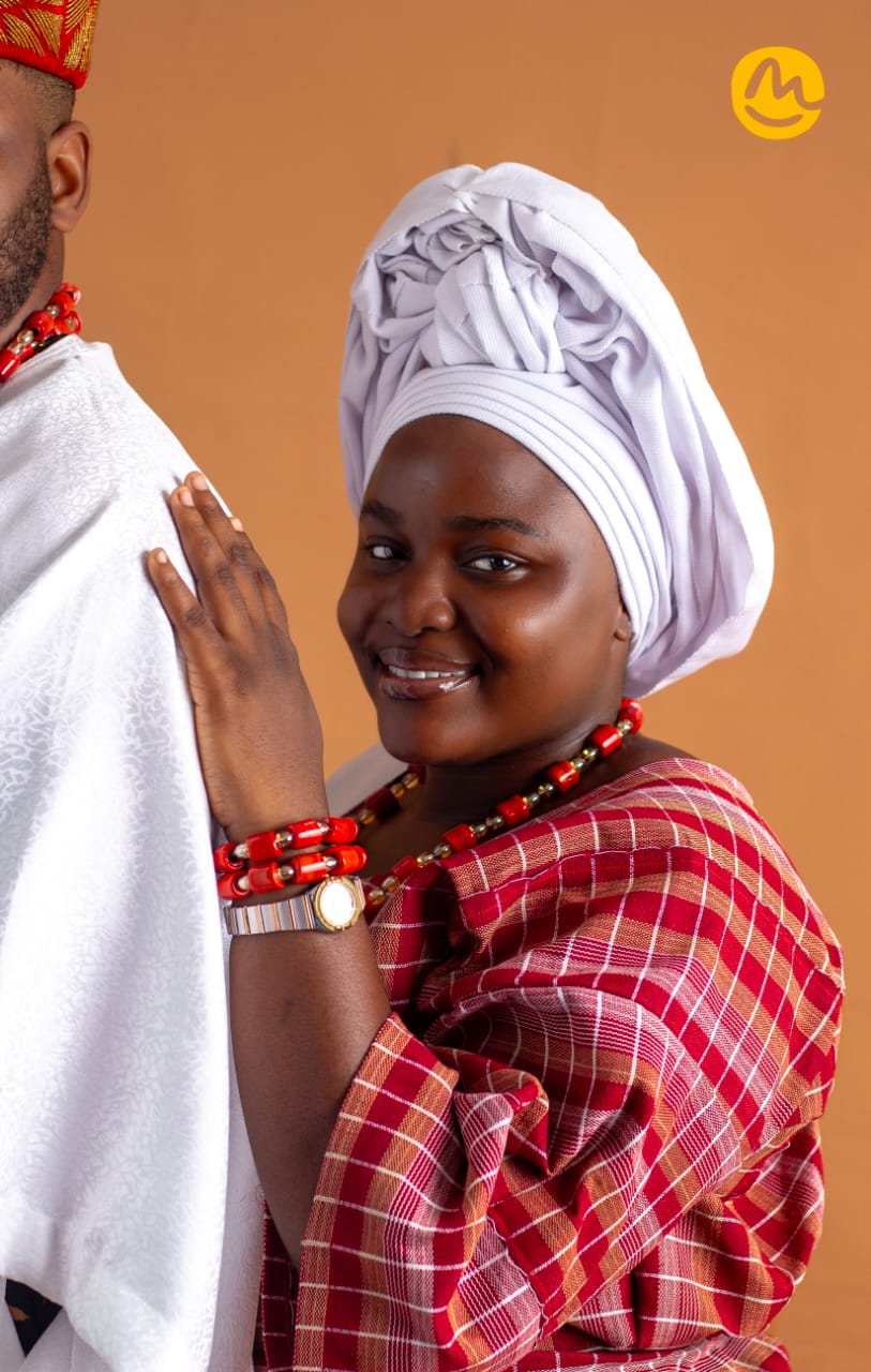 Brown Iro, Ipele & Gele + Gold Buba