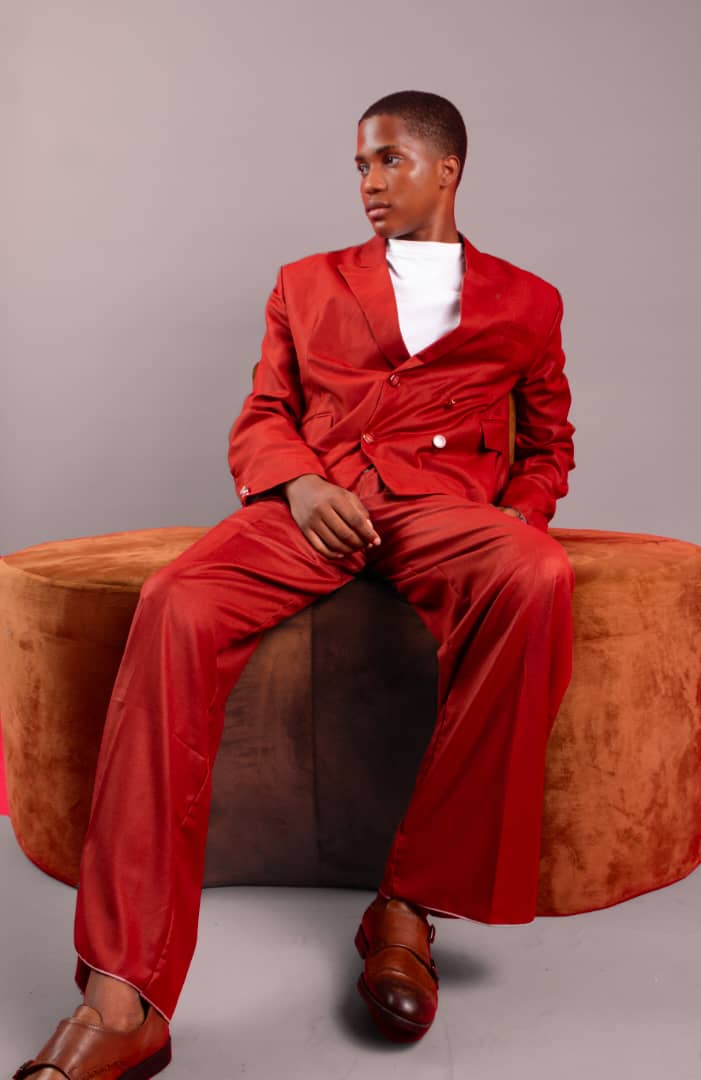 Cropped Suit & Baggy Trouser - Dark Burnt Orange