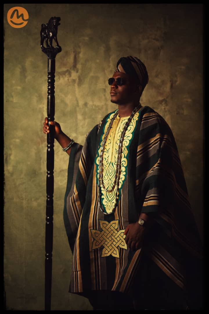 Green and Gold Aso-Oke Agbada, Aso-Oke Senator, Fila